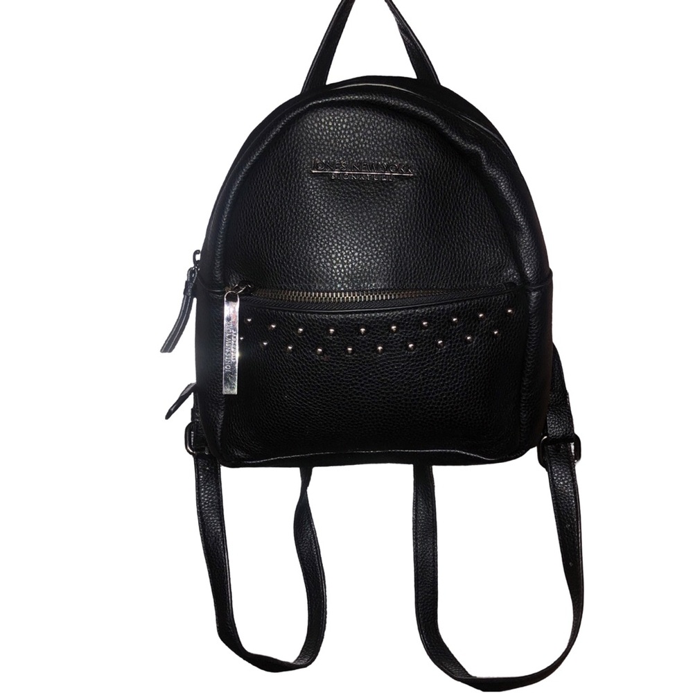 Jones New York Signature Black Mini Backpack with a studded front pocket 48